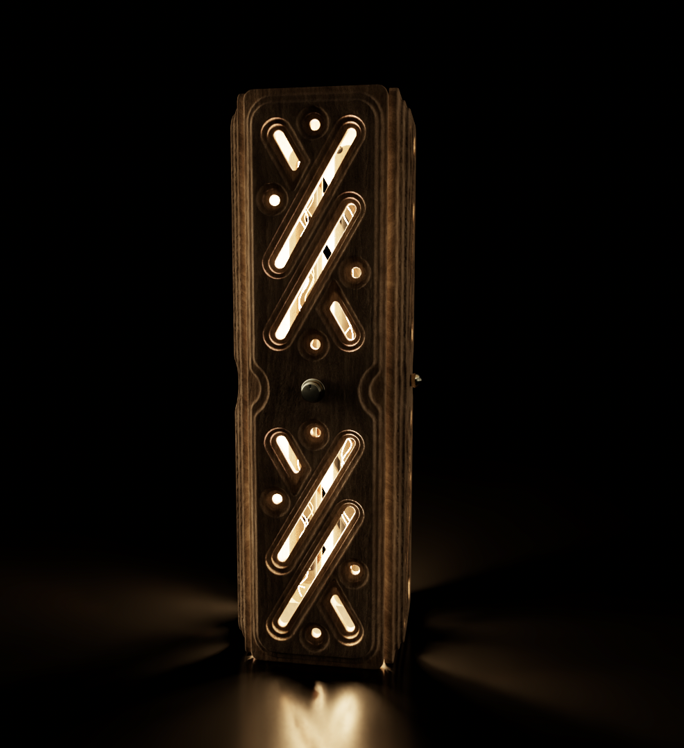 Object No. 01 walnut lamp, front view