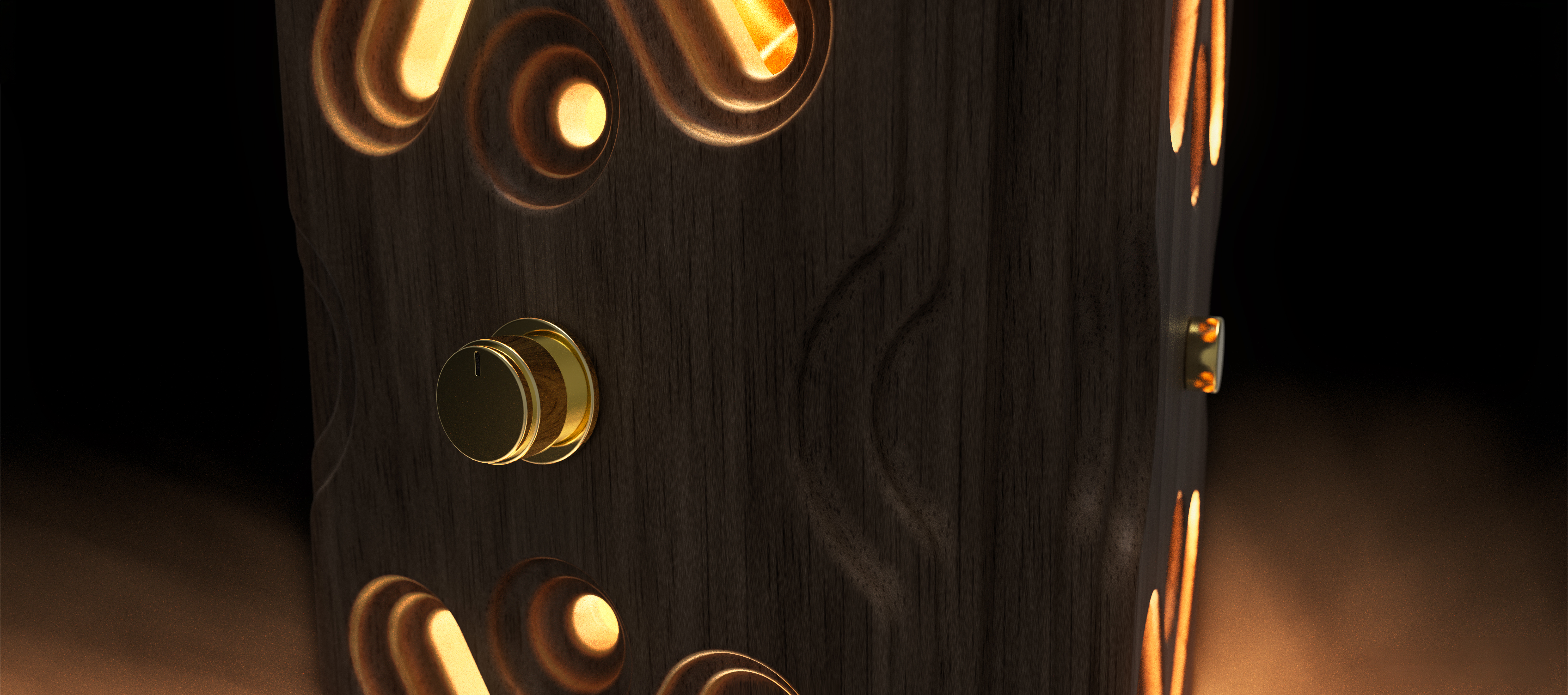 Close view of the central dimmer control